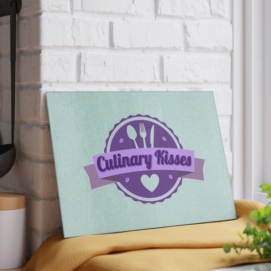 Culinary Kisses Glass Cutting Board
