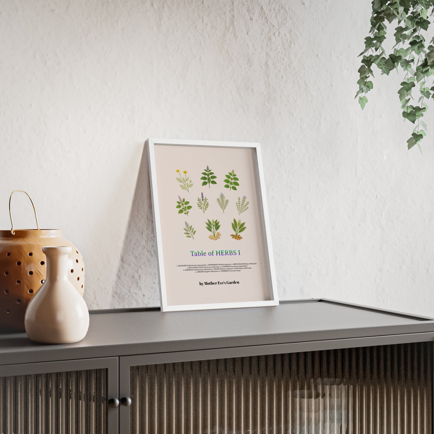 Herb Garden Wall Art, Botanical Print, Home Decor, Gift for Gardeners, Plant Lovers, Nature Wall Art