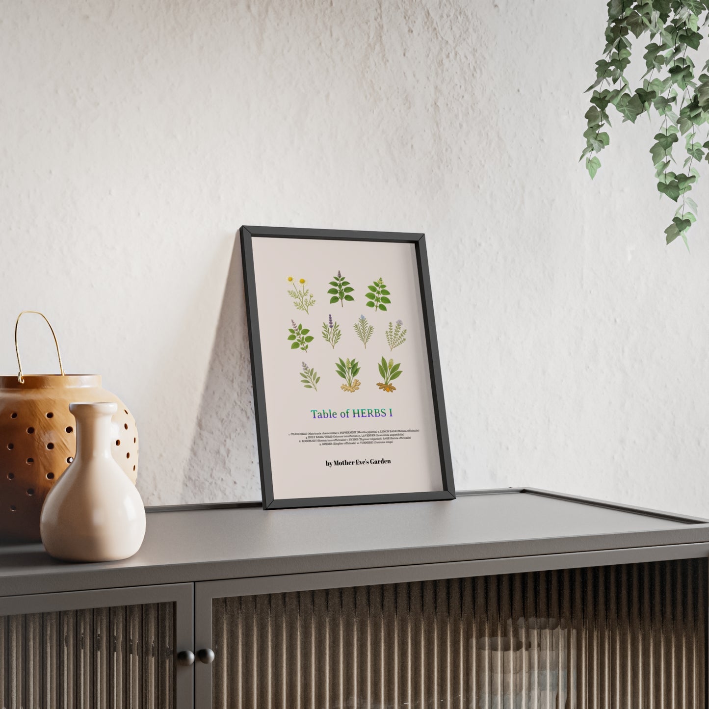 Herb Garden Wall Art, Botanical Print, Home Decor, Gift for Gardeners, Plant Lovers, Nature Wall Art
