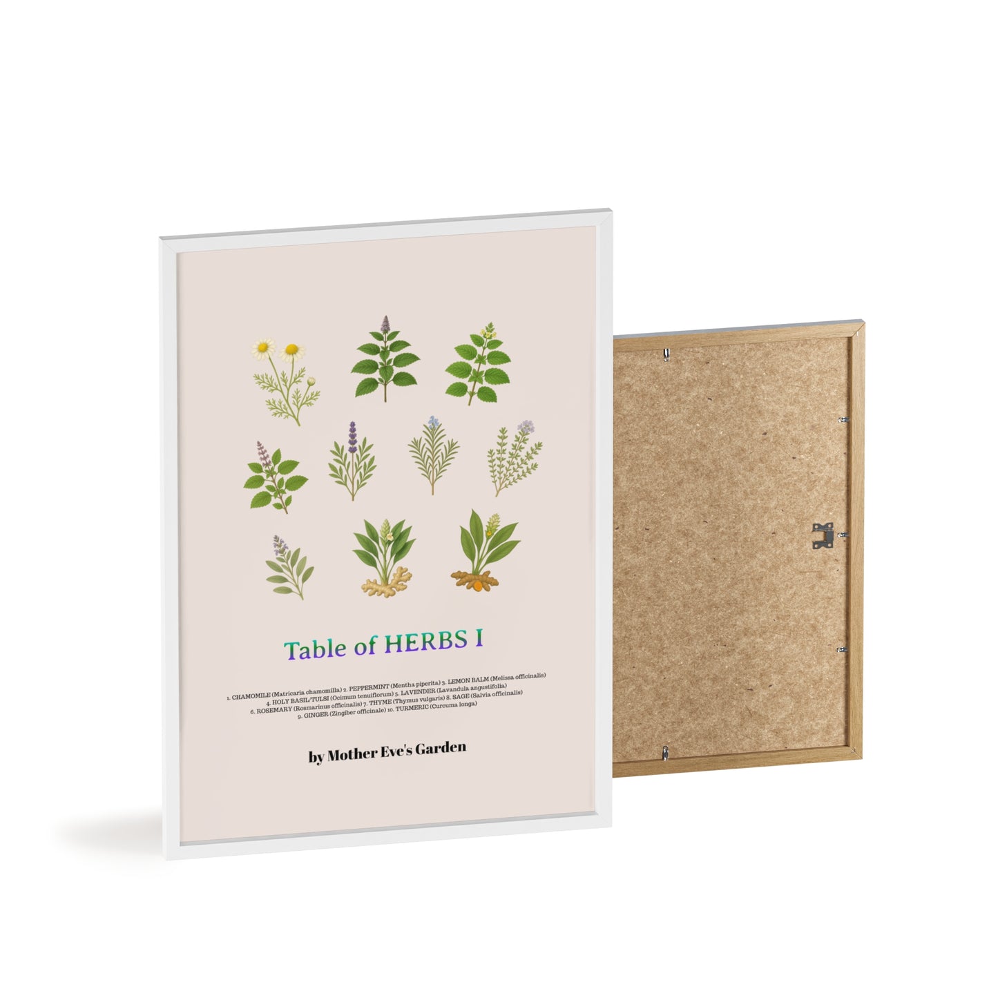 Herb Garden Wall Art, Botanical Print, Home Decor, Gift for Gardeners, Plant Lovers, Nature Wall Art