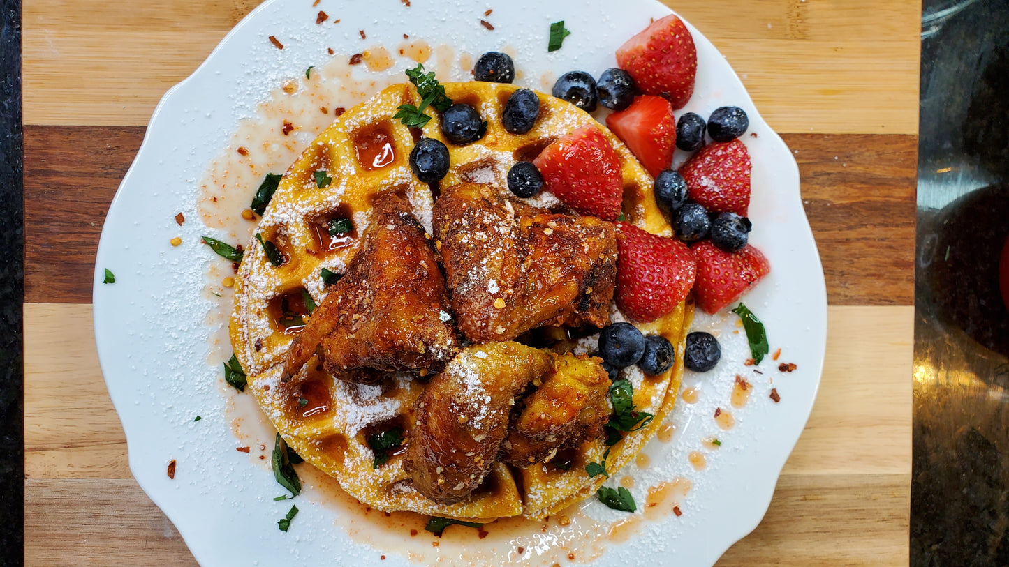 Chicken & Waffles Virtual Cooking Class Experience