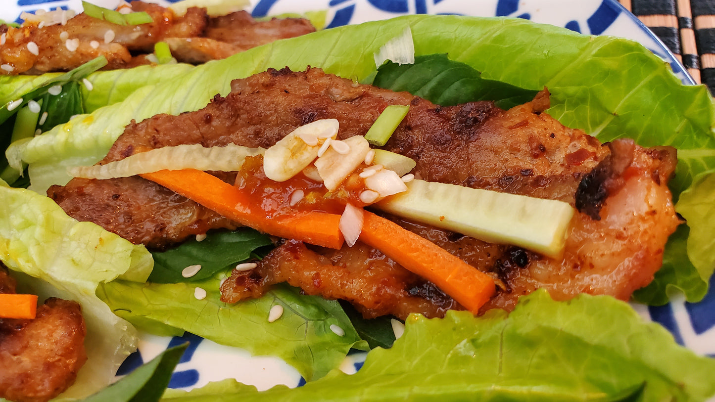 Korean Samgyeopsal Virtual Cooking Class Experience