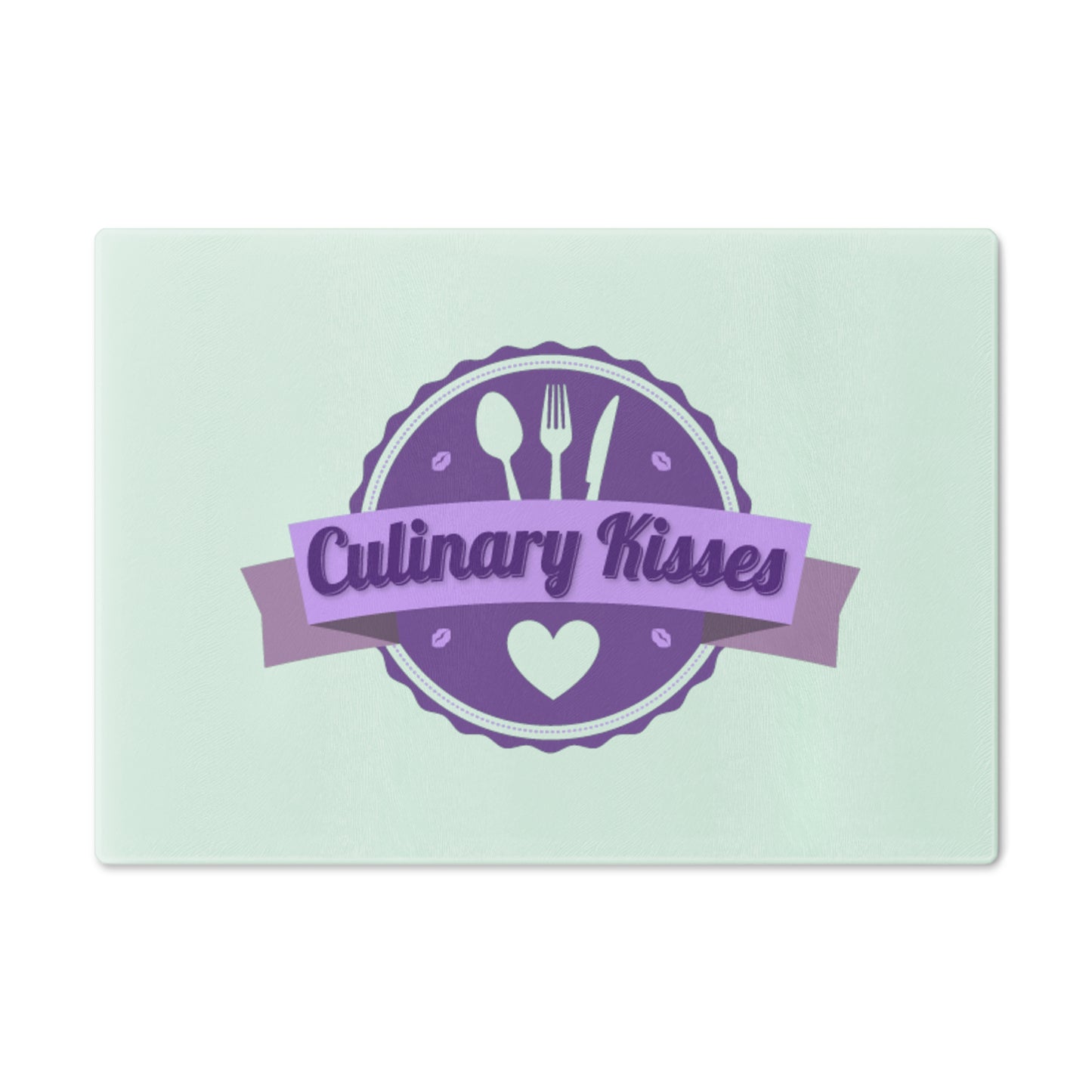 Culinary Kisses Cutting Board, tempered glass