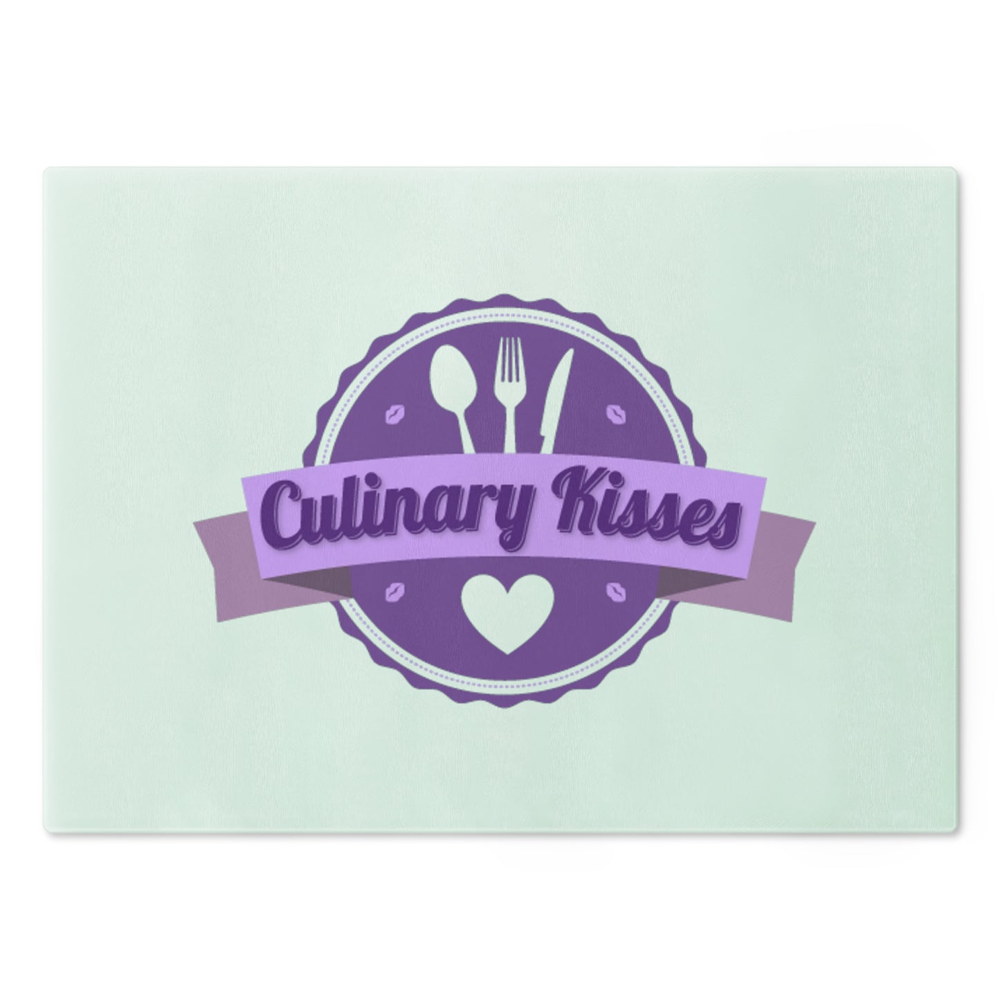 Culinary Kisses Cutting Board, tempered glass