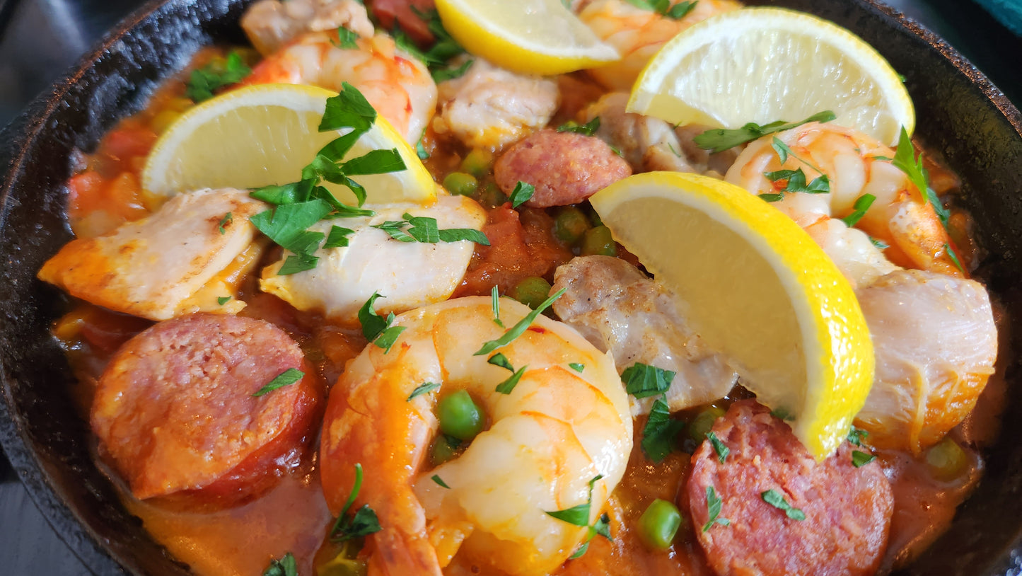 Spanish Paella Virtual Cooking Class Experience