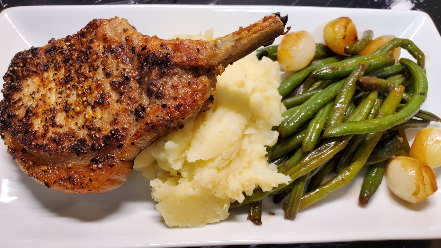 Pork Chop Dinner Virtual Cooking Class Experience