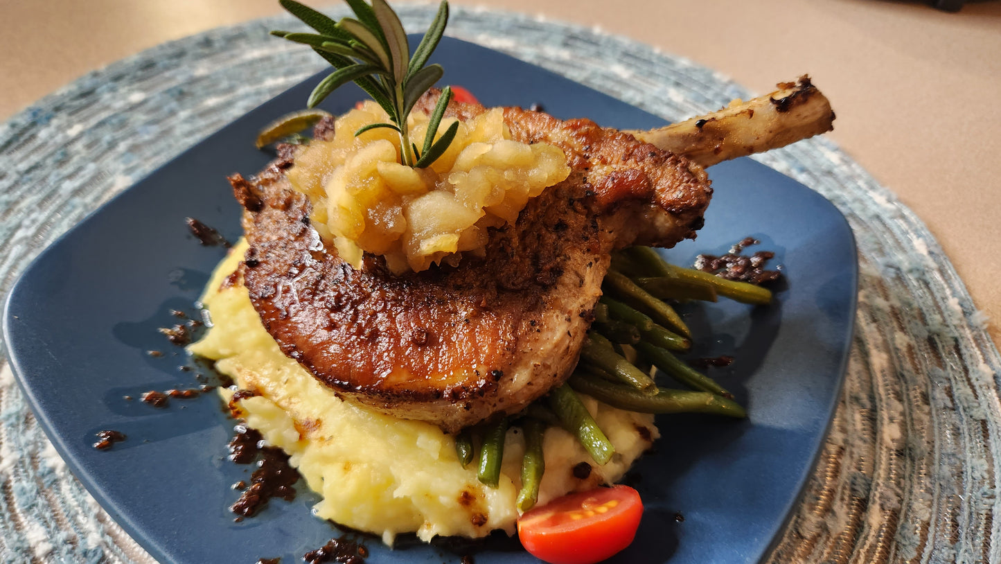 Pork Chop Dinner Virtual Cooking Class Experience