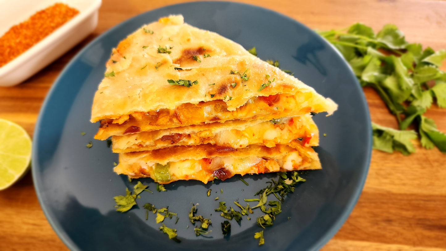 Loaded Seafood Quesadilla Virtual Cooking Class Experience