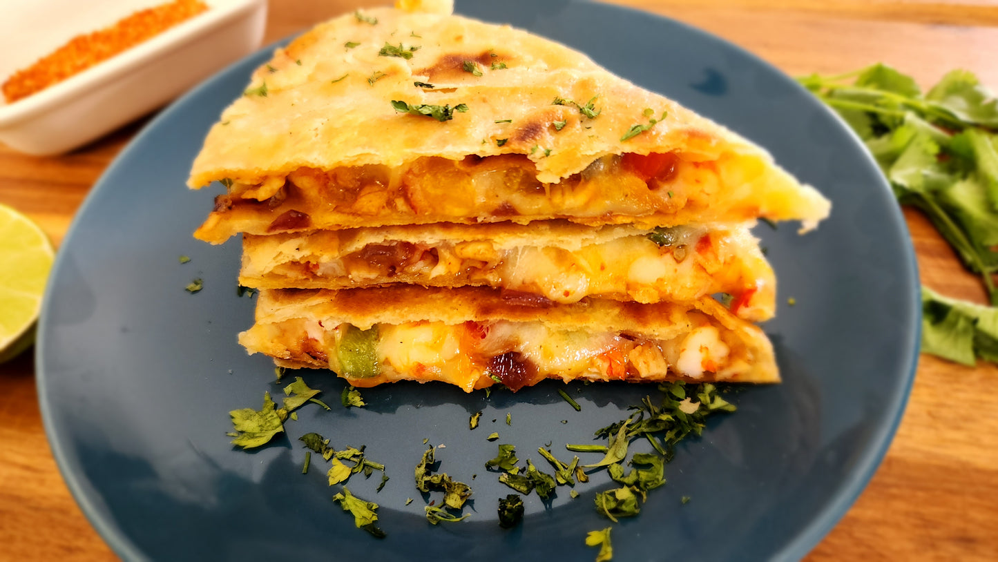 Loaded Seafood Quesadilla Virtual Cooking Class Experience